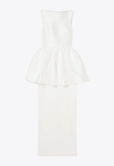 Solace London Alda Sleeveless Maxi Dress In Cream