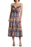 Veronica Beard Women's Abilene Sleeveless Printed Midi-dress In Clay Multi