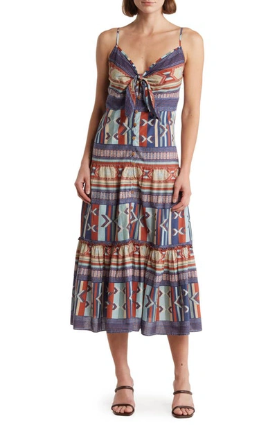 Veronica Beard Women's Abilene Sleeveless Printed Midi-dress In Clay Multi