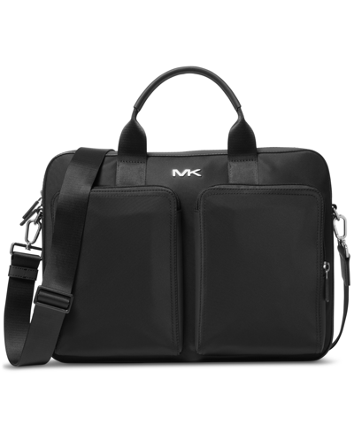 Michael Kors Men's Utility Pocket Logo Briefcase In Black