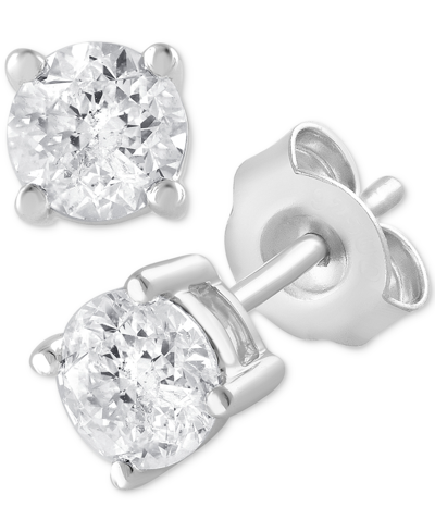 Forever Grown Diamonds Lab Grown Diamond Stud Earrings (1 Ct. T.w.) In Sterling Silver