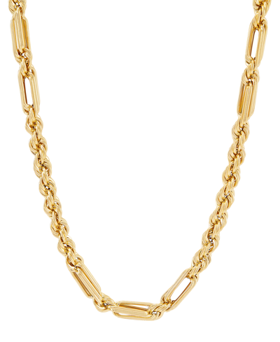 Macy's Paperclip & Rope Link 24" Chain Necklace (5-1/5mm) In 14k Gold In Yellow Gold