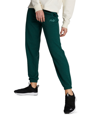 Puma Women's Live In French Terry Jogger Sweatpants In Malachite-nep