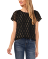 Cece Flutter Sleeve Blouse In Rich Black