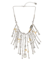 BETSEY JOHNSON FAUX STONE GOING ALL OUT FRINGE BIB NECKLACE