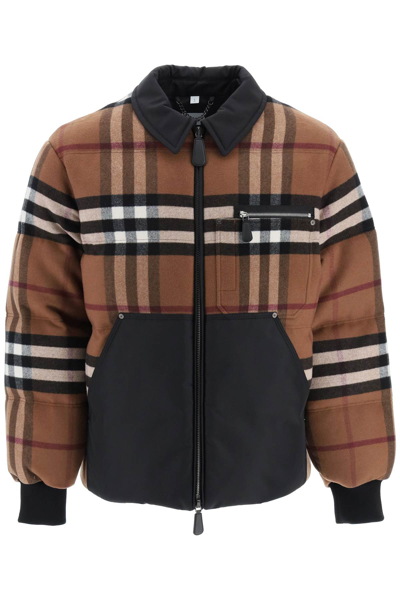 Burberry Exaggerated-check Down Puffer Jacket In Dark Birch Brown