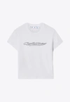 Off-white White Bling Baseball T-shirt In White