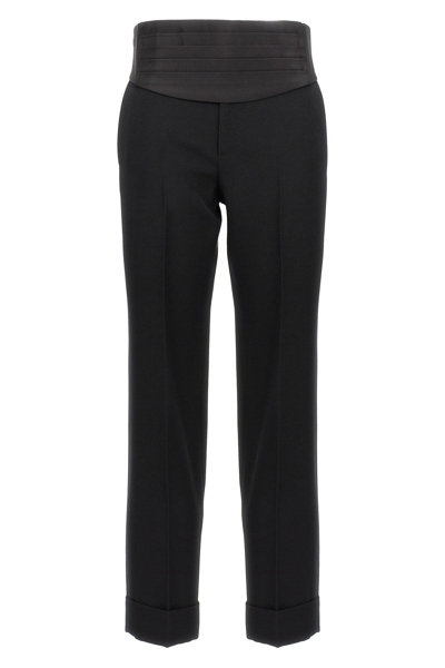 Gucci New Barathea Wool Trousers In Black