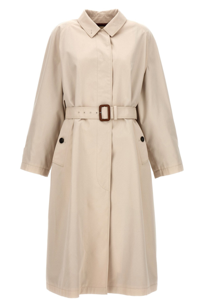 Gucci Women Cotton Gabardine Trench Coat In Cream