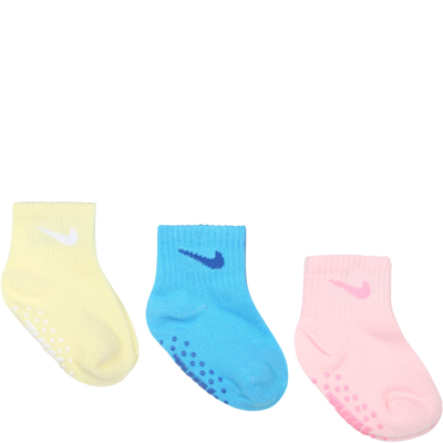 Nike Multioclro Set For Baby Kids With Iconic Swoosh In Multicolor