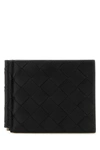 Bottega Veneta Card Holder With Money Clip In Black