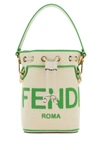 Fendi Sand Canvas Mini Mon Tresor Bucket Bag In Beige O Tan