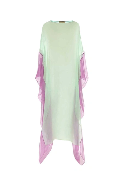 Gucci Sheer Chiffon Dress In Pastel