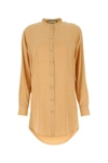 Gucci Satin Shirt With Pleated Back And Point Collar In Pink