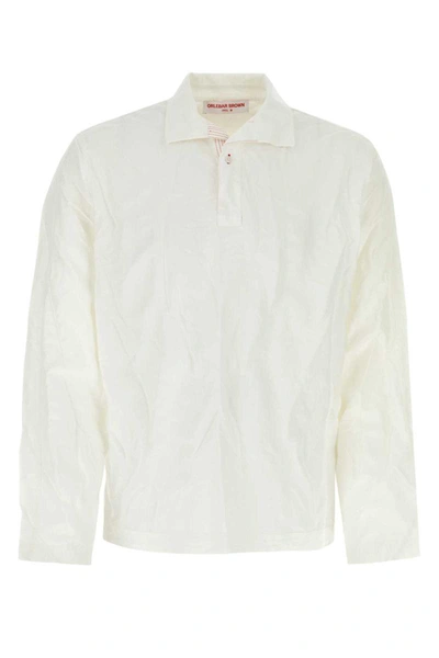 Orlebar Brown White Cotton Blend Roland Shirt