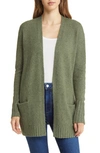 Caslon Open Front Cardigan In Green Sorrel
