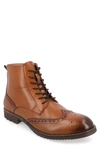 Thomas & Vine Edison Wingtop Ankle Boot In Cognac