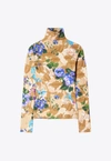 OFF-WHITE CAMOUFLAGE FLORAL PRINT TOP