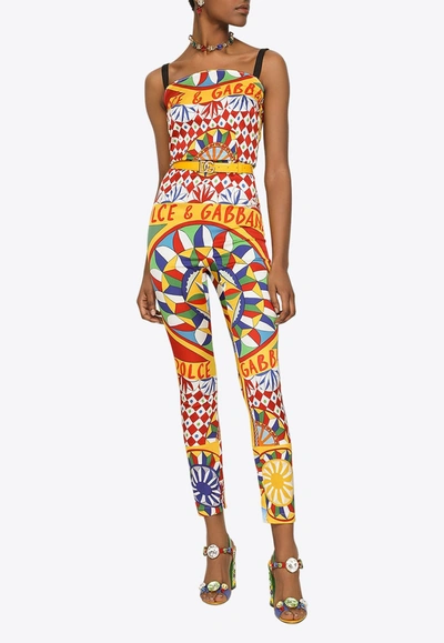 Dolce & Gabbana Graphic-print Jumpsuit In Multicolor