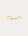 Sara Weinstock Unity Reverie Marquise And Cushion Diamond Bangle Cuff In Gold