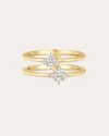 SARA WEINSTOCK WOMEN'S DUJOUR FOUR-CLUSTER TWO-ROW RING