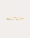 Sara Weinstock 18k Yellow Gold Dujour Diamond And 4-cluster Open Bangle Bracelet In Gold