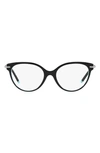 Tiffany & Co 53mm Cat Eye Optical Glasses In Black Blue