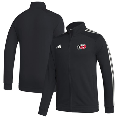 Adidas Originals Adidas  Black Carolina Hurricanes Raglan Full-zip Track Jacket