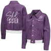 THE WILD COLLECTIVE THE WILD COLLECTIVE PURPLE MINNESOTA VIKINGS CORDUROY BUTTON-UP JACKET