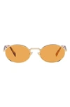 Prada Round-frame Tinted Sunglasses In Pale Gold