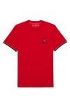 Psycho Bunny Apple Valley Tipped T-shirt In Brilliant Red