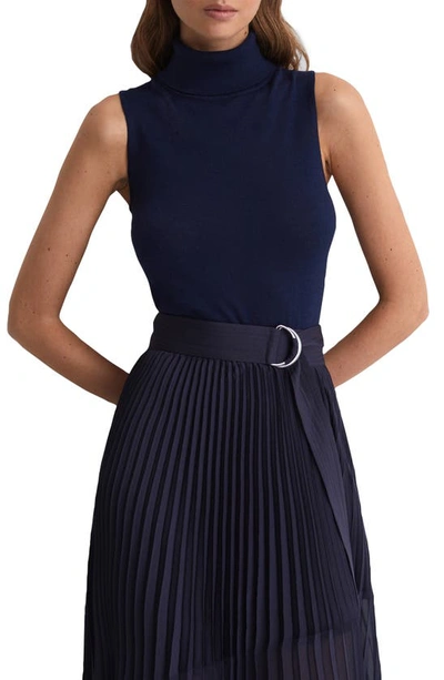 Reiss Womens Navy Edna Sleeveless Wool Jumper In Navy