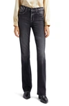 L Agence Ruth High Waist Raw Hem Straight Leg Jeans In Volta