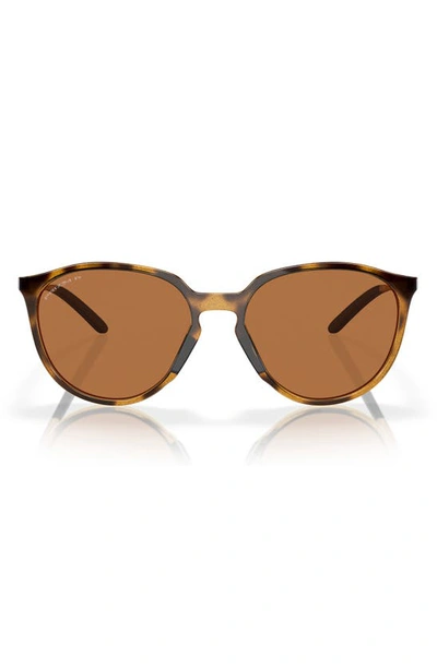 Oakley Sielo 57mm Polarized Round Sunglasses In Bronze