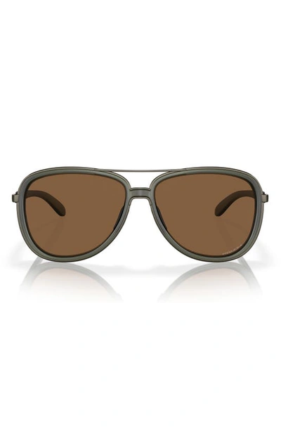 Oakley Split Time 58mm Prizm™ Pilot Sunglasses In Olive