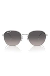 Ray Ban 55mm Polarized Phantos Sunglasses In Silver