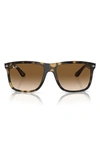 Ray Ban 57mm Gradient Square Sunglasses In Havana