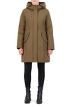 Cole Haan Signature Stretch Twill Parka In Light Olive