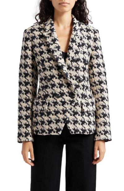 L Agence Kenzie Blazer In Ecru/black