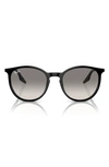 Ray Ban Ray-ban 54mm Gradient Phantos Round Sunglasses In Black