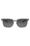 Costa Del Mar Kailano Smk Crystl Gry Grad 580g  Square Polarized Sunglasses In Grey