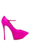 Amina Muaddi Yigit Pumps In Luxurious Satin In Pink