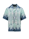 Amiri Argyle-print Silk Shirt In Multicolor