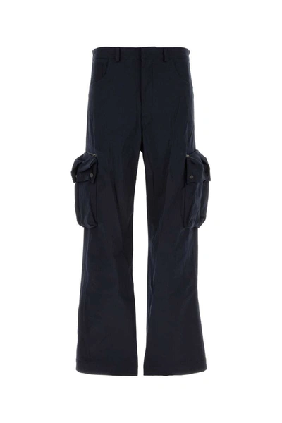 Botter Navy Concealed Pocket Cargo Trousers In Blue