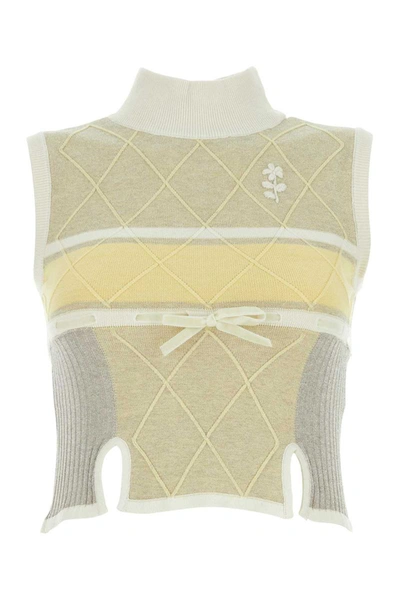 Cormio Woman Turtleneck Cream Size 2 Wool, Cotton, Viscose, Metallic Fiber, Polyamide In Multi