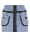 Cormio Chunky-knit Mini Skirt In Blue