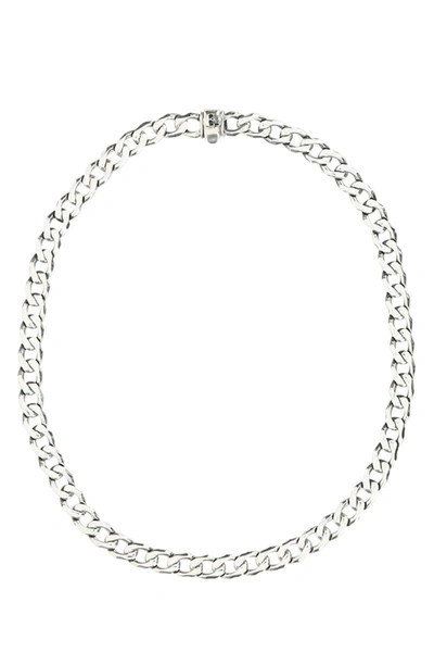 Emanuele Bicocchi Polished Cuban Chain Necklace In Silver