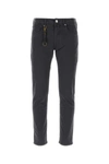 Incotex Dark Grey Logo-patch Straight-leg Jeans In Grey