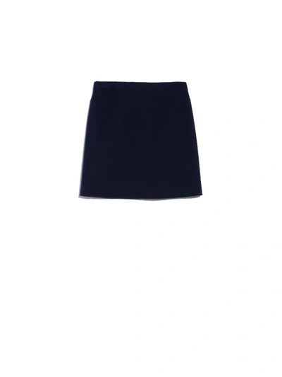 Max Mara Ali Wool Bodycon Mini Skirt In Midnight Blue