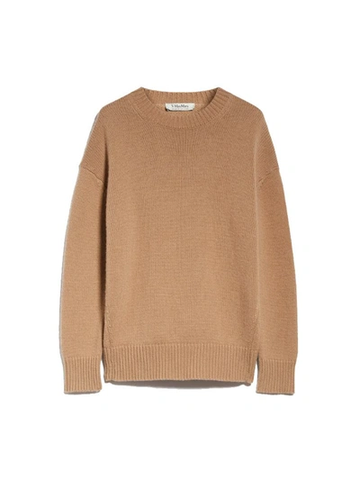 Max Mara Irlanda Oversized Wool And Cashmere Sweater In Brown